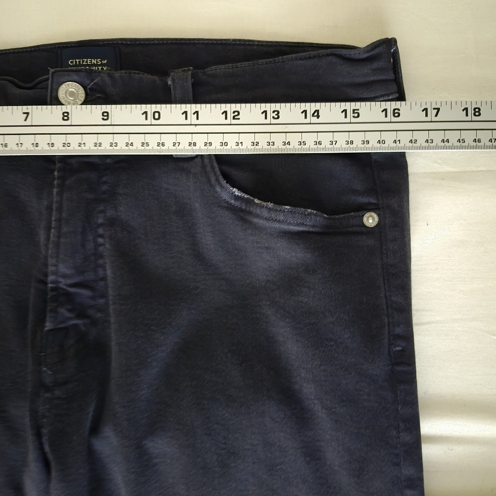 Citizens‎ of Humanity The Adler Jeans Mens 32x31 Slim Straight Leg Dark Blue USA - Picture 12 of 15